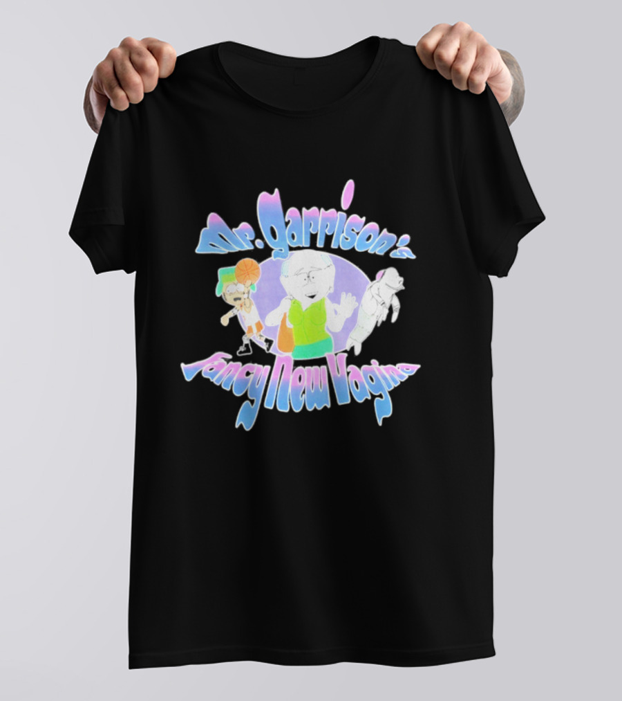 Mr Garrison's Fancy New Vagina South Park Basketball Cartoon Characters T-Shirt