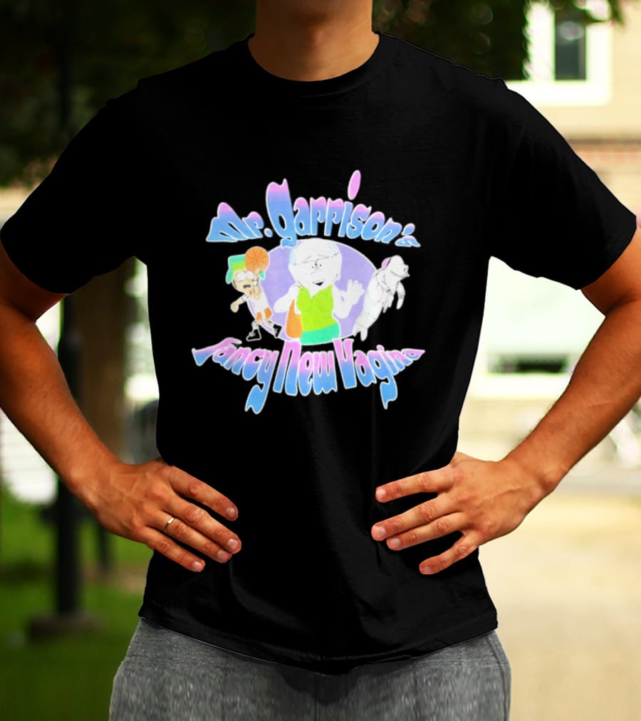 Mr Garrison's Fancy New Vagina South Park Basketball Cartoon Characters T-Shirt