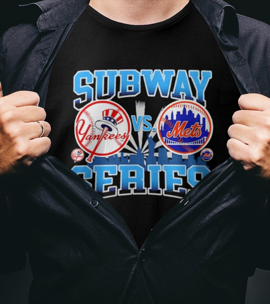 New York Yankees Vs Mets 2026 Subway Series Skyline T-Shirt