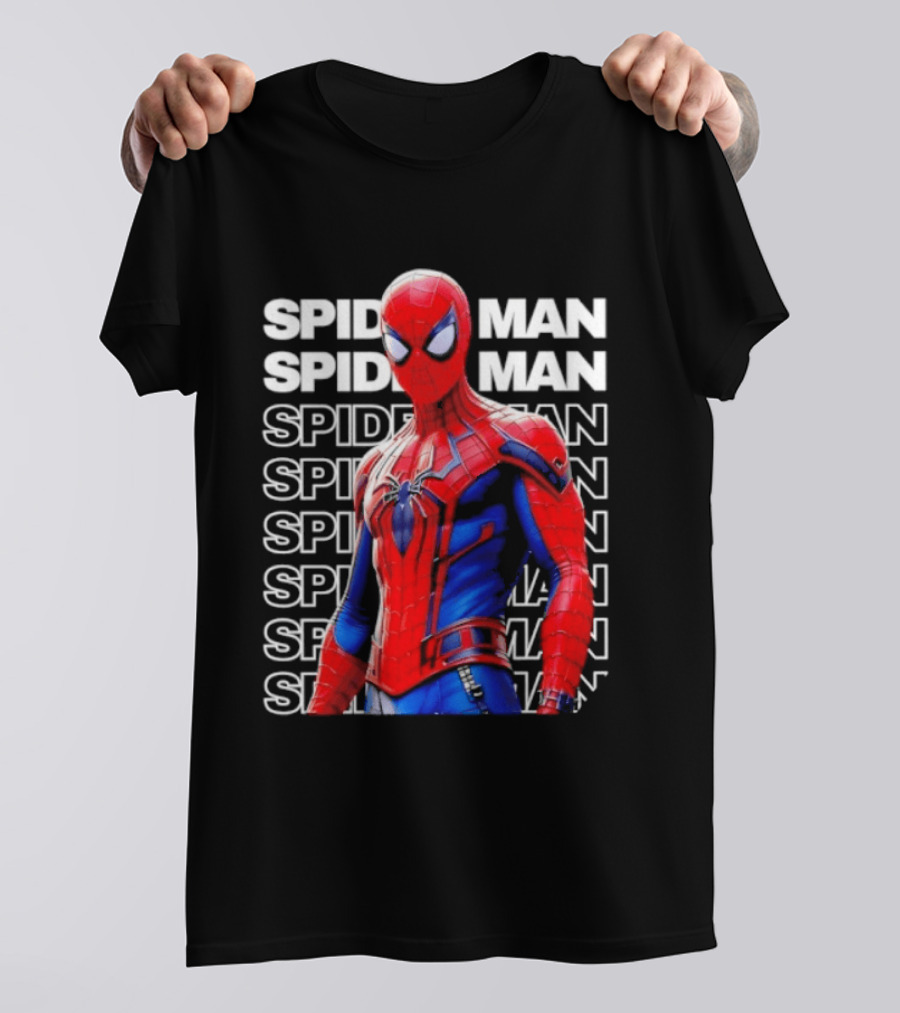 Spider Man Marvel Superhero Peter Parker Iconic Costume Vibrant Heroic T-Shirt