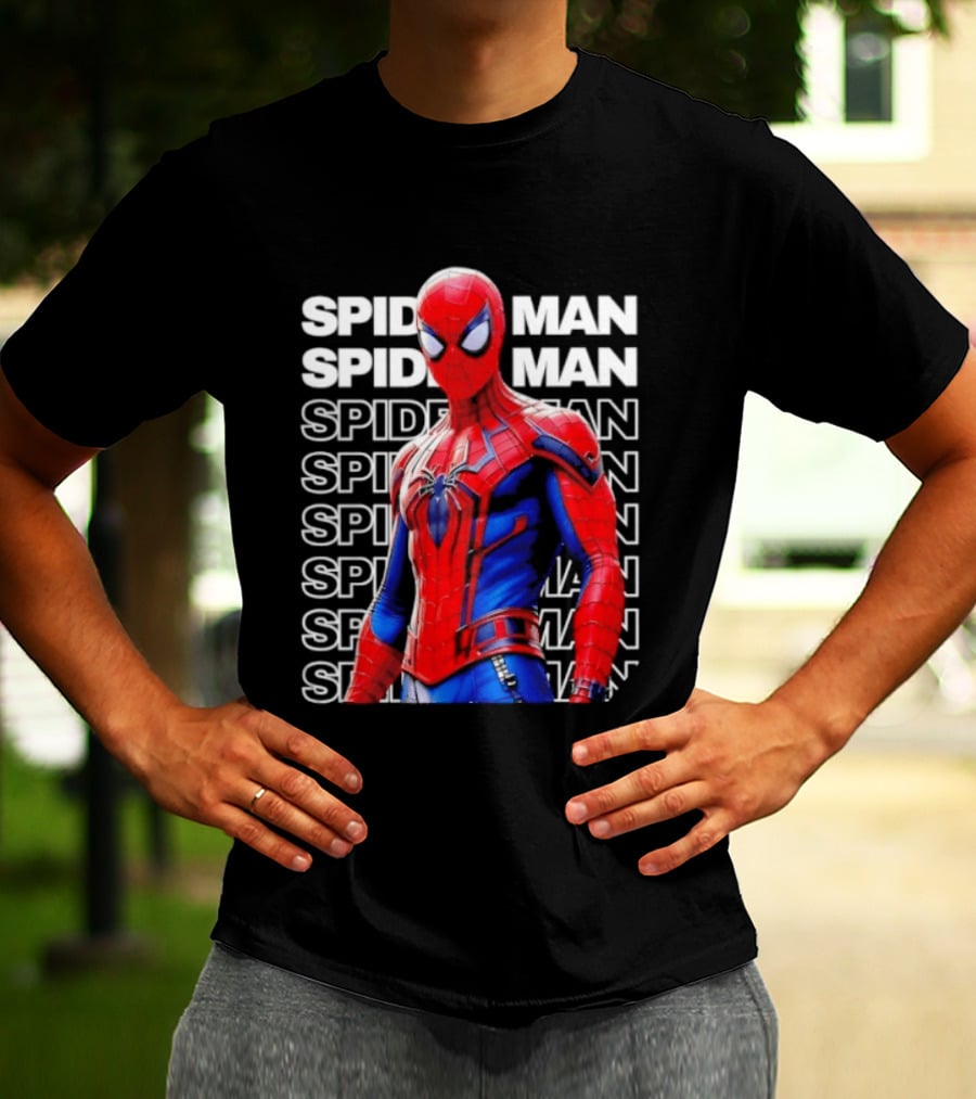 Spider Man Marvel Superhero Peter Parker Iconic Costume Vibrant Heroic T-Shirt