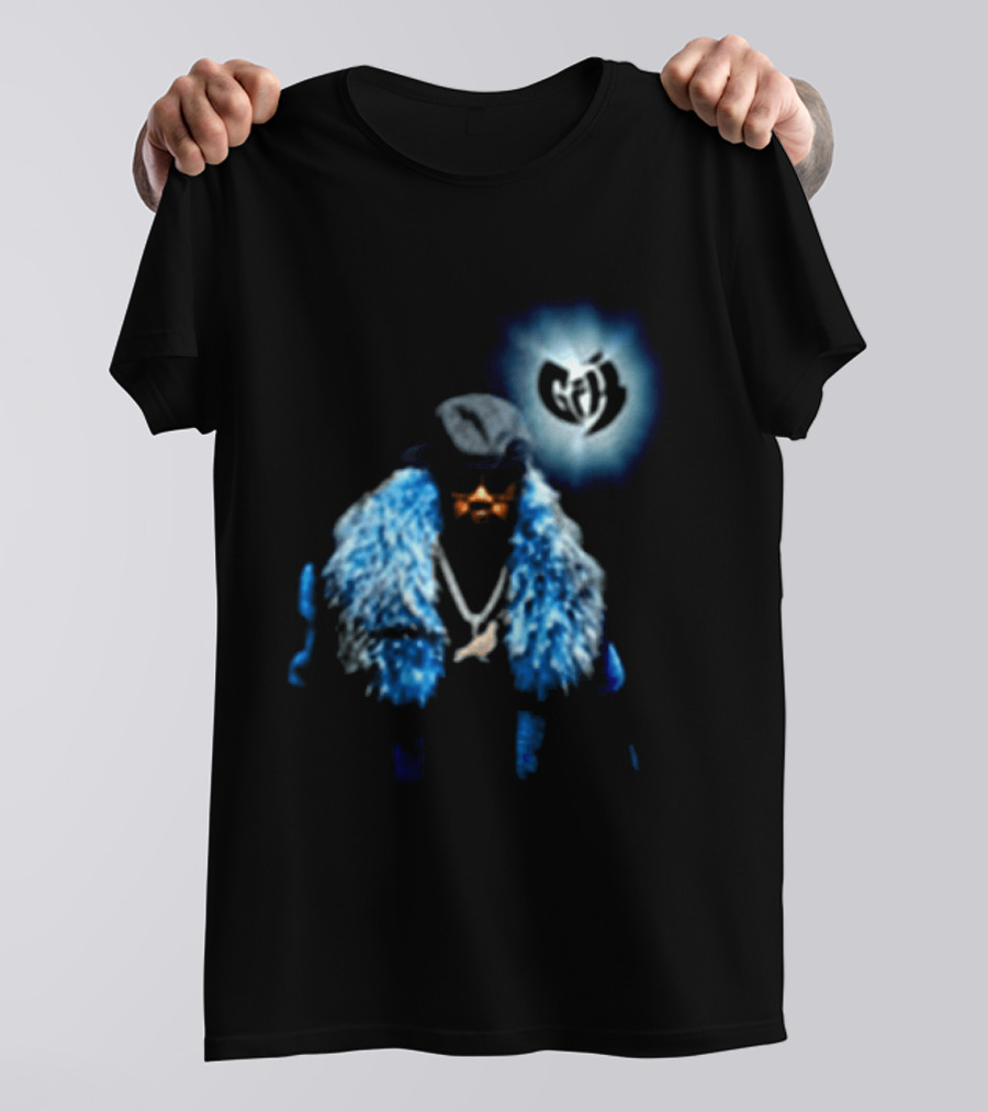 Staple Pigeon Store Staple X Ghostface Killah Collaboration With Wu Tang Clan Influence And Iconic Blue Fur Coat T-Shirt