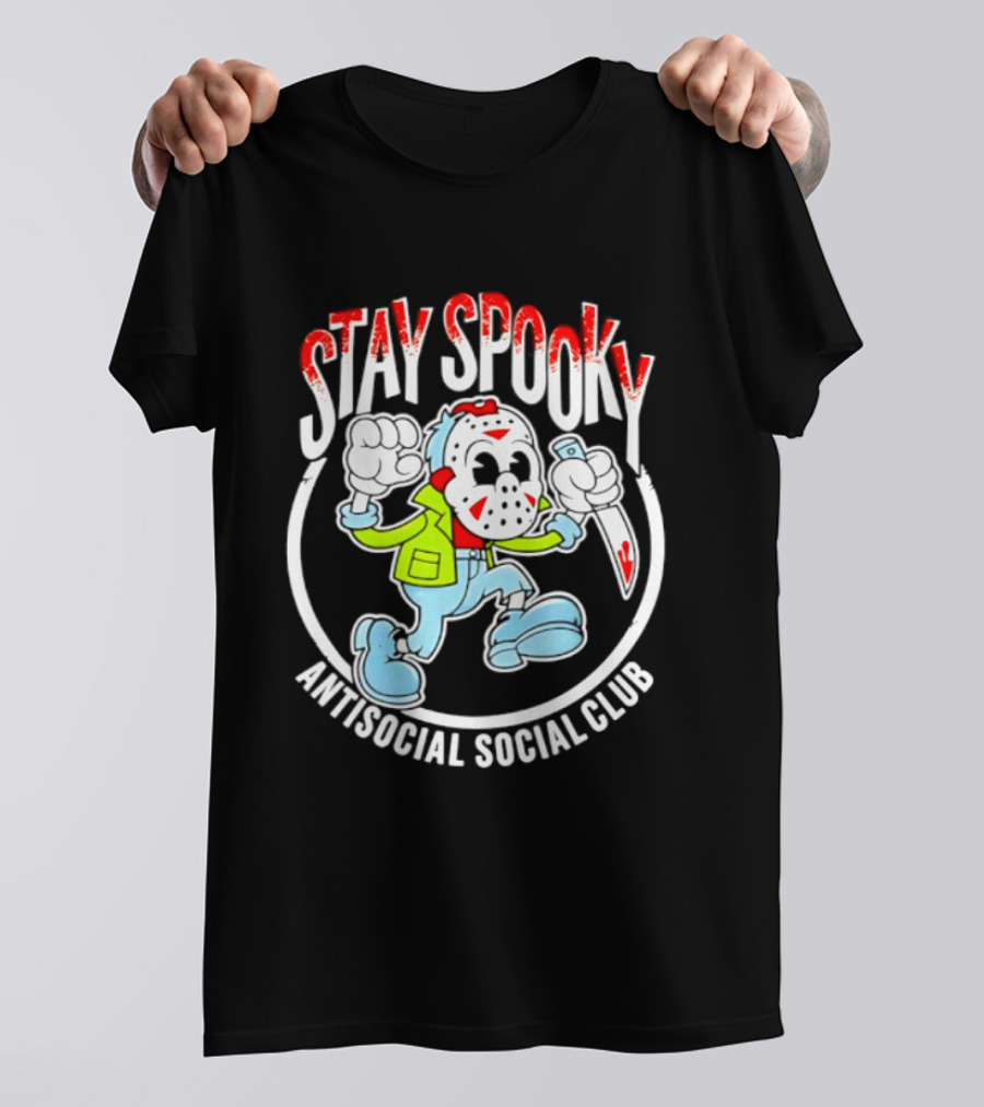 Stay Spooky Antisocial Social Club Jason Voorhees Halloween T-Shirt
