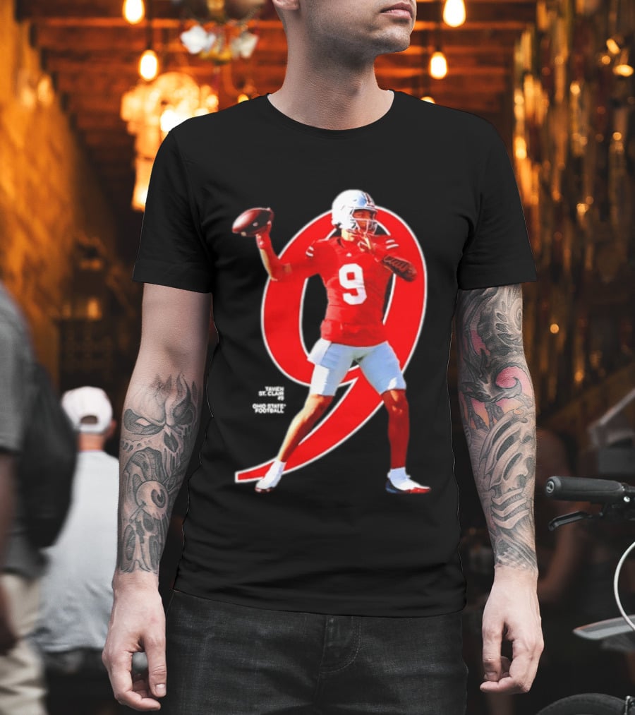 Ohio State Buckeyes Tavien St. Clair 9 NCAA Football Breakthrough Player T-Shirt