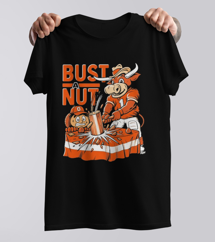 Bust A Nut Texas Football Bevo Beat Competition T-Shirt