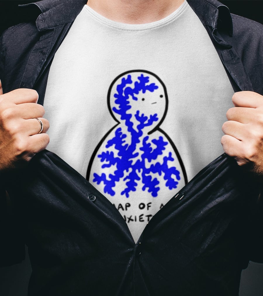 A Map Of My Anxiety Mental Health Awareness T-Shirt