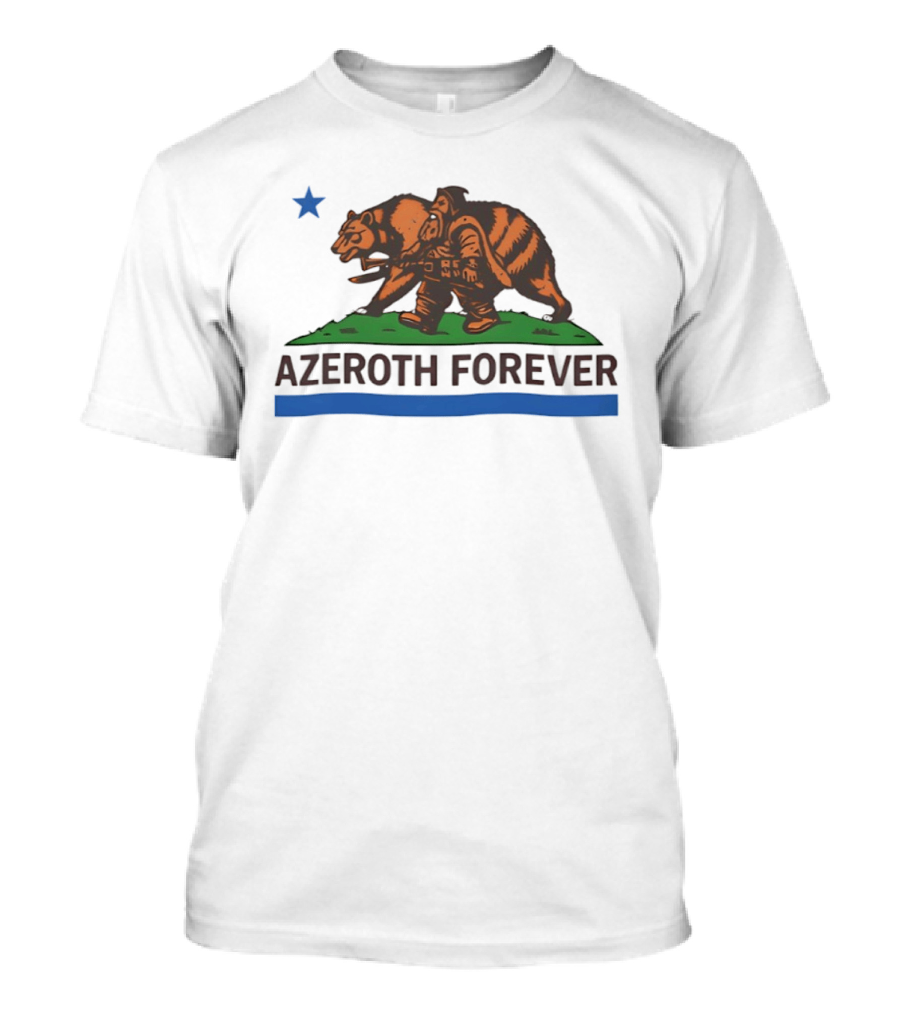Azeroth Forever Smokey Bear Parody Walking Wilderness Hero T-Shirt