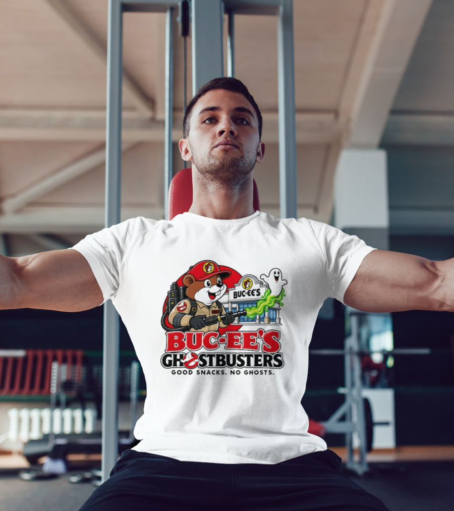 Buc Ee's Ghostbusters Good Snacks No Ghosts Ghostbuster T-Shirt
