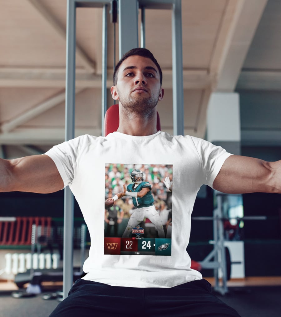 Jalen Hurts NFL Kickoff Philadelphia Eagles Victory 24 22 Final T-Shirt