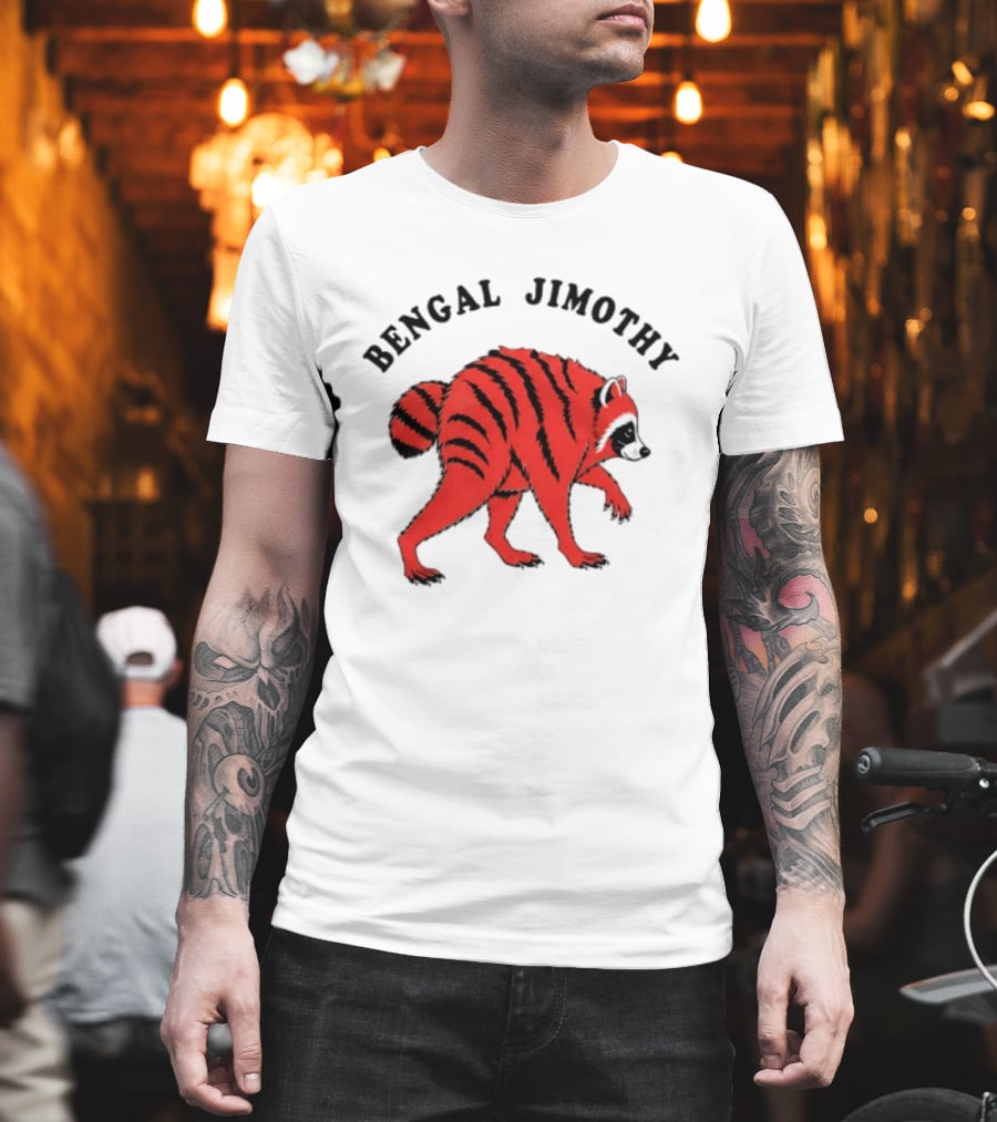Cincinnati Bengals Bengal Jimothy Cartoon Raccoon T-Shirt