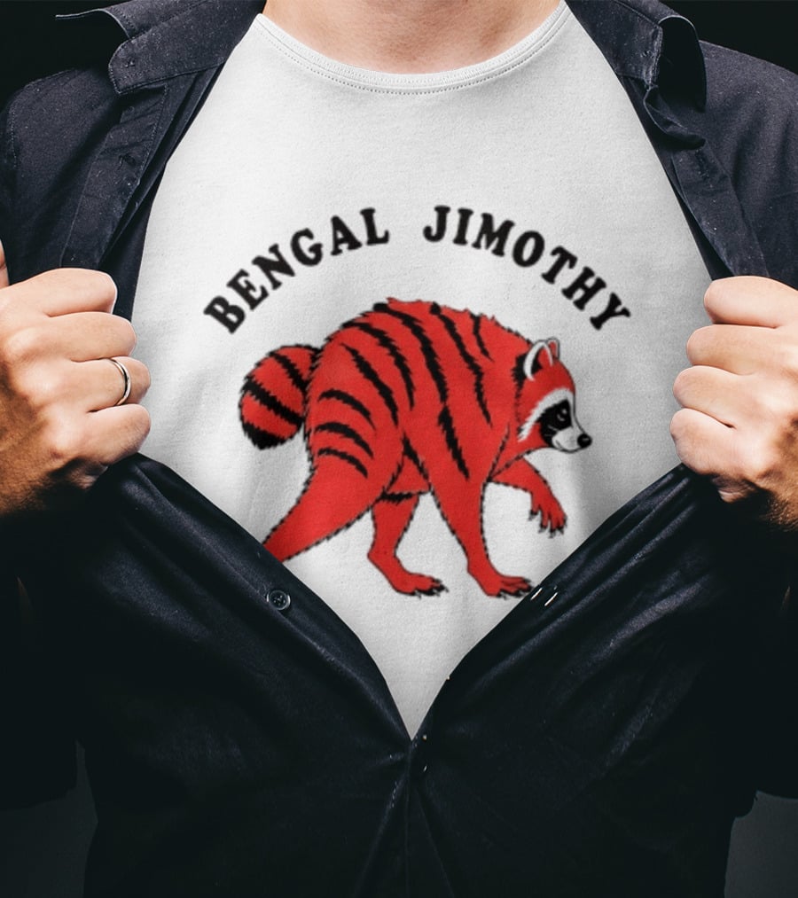 Cincinnati Bengals Bengal Jimothy Cartoon Raccoon T-Shirt