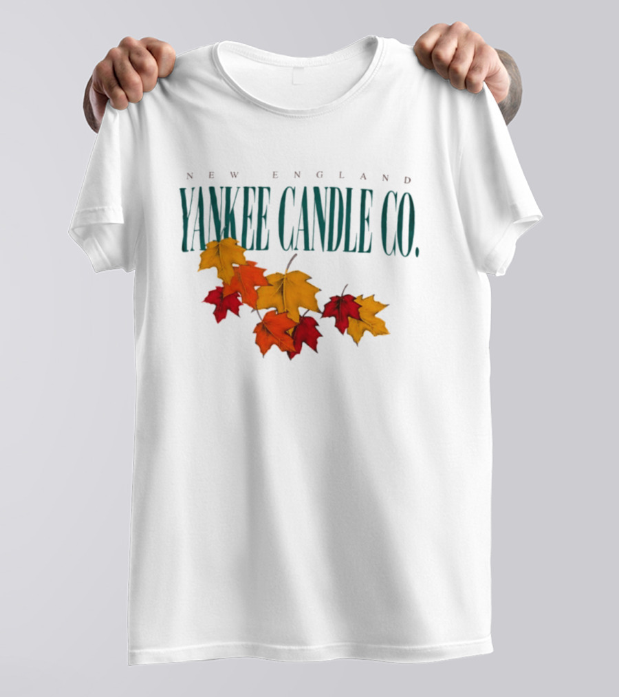 New England Yankee Candle Co Fall Leaves Autumn T-Shirt