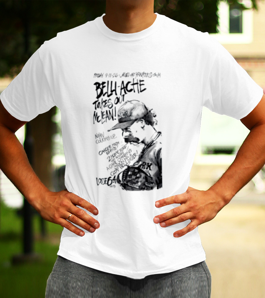 Belly Ache Takes Out McLean New York Mets Baseball T-Shirt