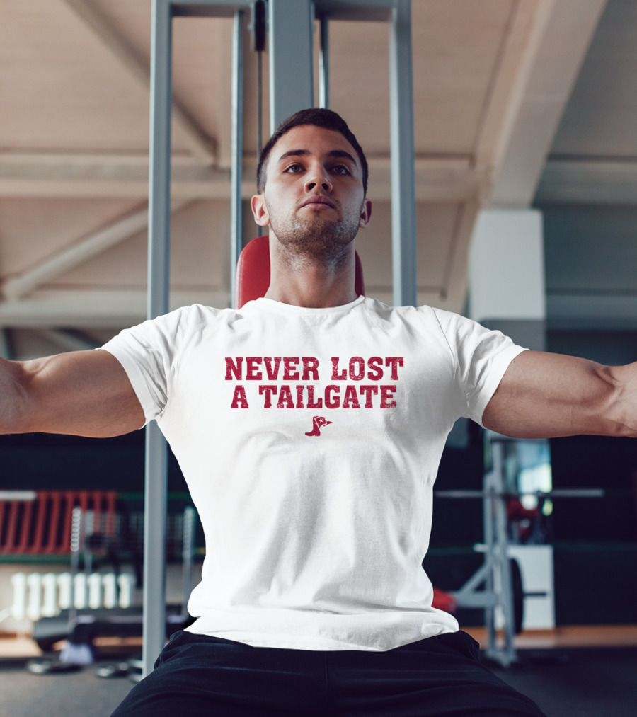 Never Lost A Tailgate Football Spirit Boot T-Shirt