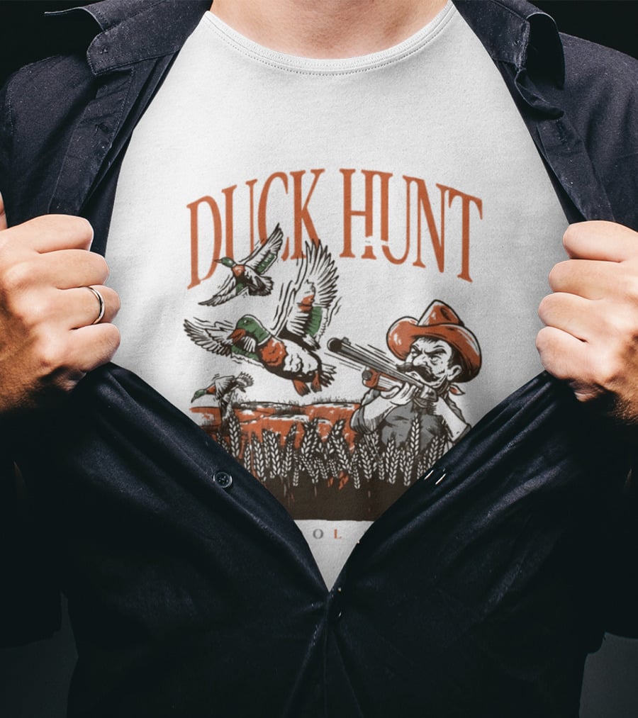 Duck Hunt Cowboy Oklahoma Cowboys Oregon Ducks Barstool Sports T-Shirt