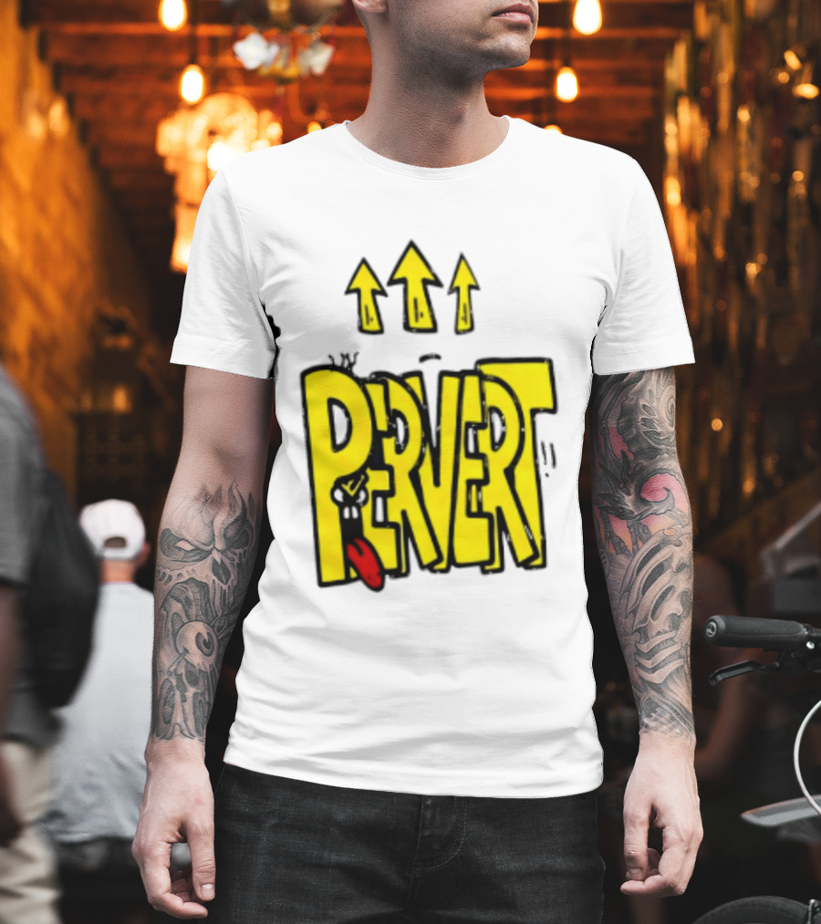 Pervert Urban Edgy Graffiti Arrows Tongue Streetwear T-Shirt