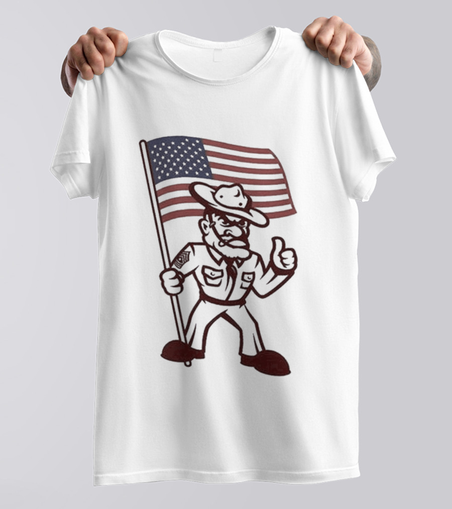 Texas A&M Aggies 12th Man Patriotic American Flag T-Shirt