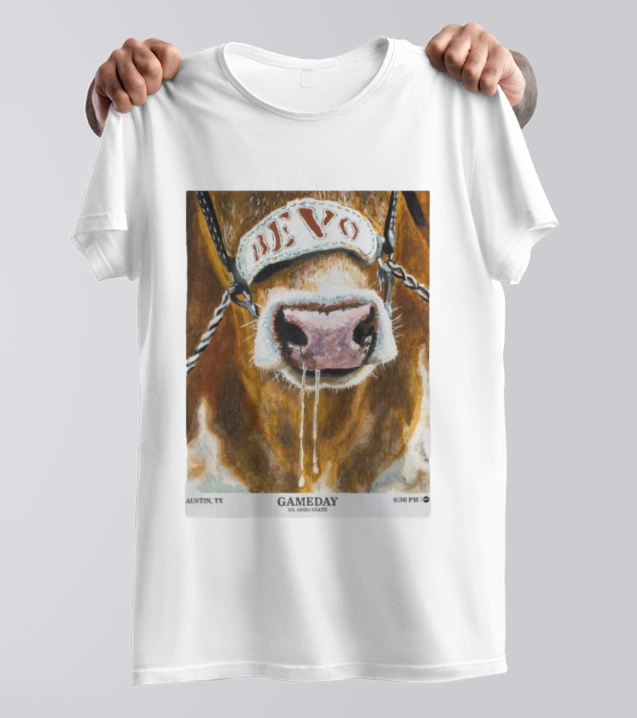 Texas Longhorns Bevo Vs Ohio State Austin TX Gameday 6:30 PM 2026 T-Shirt