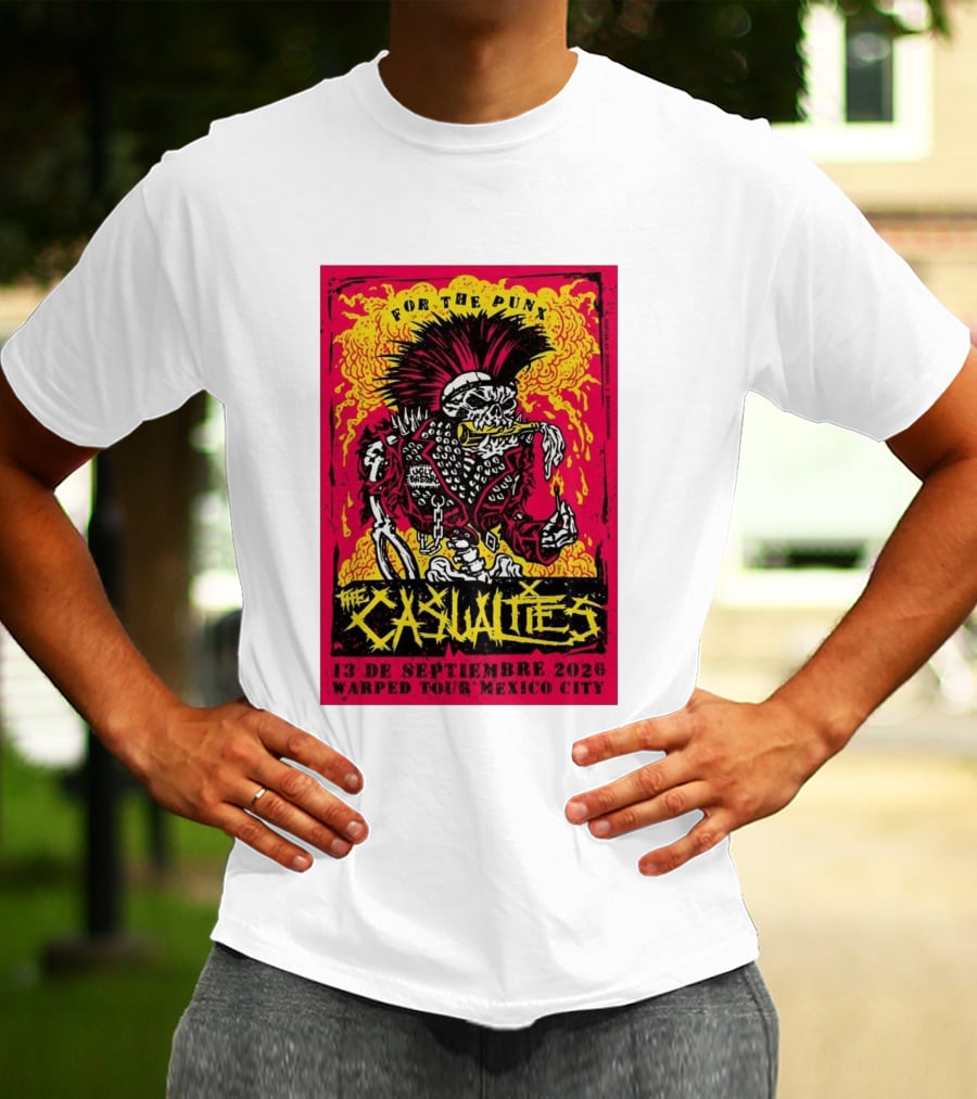 The Casualties Warped Tour Mexico City For The Punx 13 De Septiembre 2026 T-Shirt
