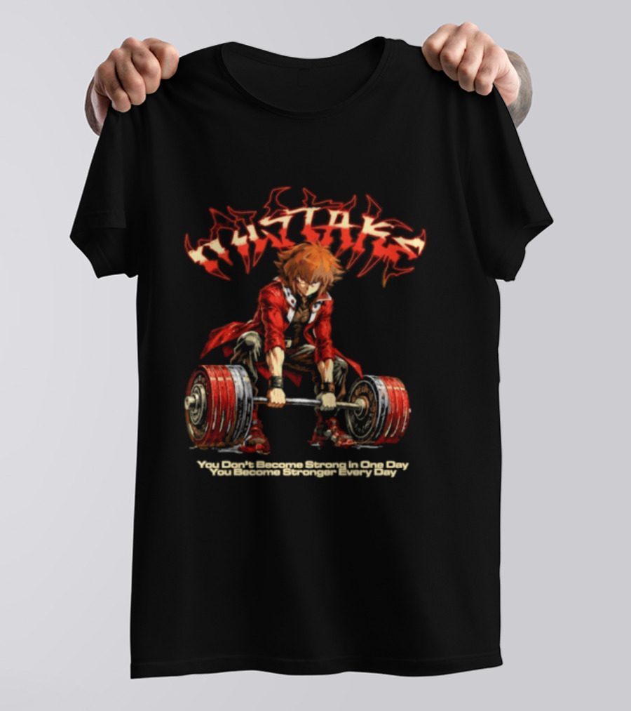 Jaden Yuki Yu Gi Oh Become Stronger Every Day Anime Weightlifting T-Shirt