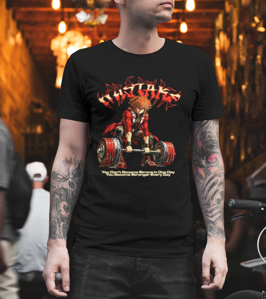 Jaden Yuki Yu Gi Oh Become Stronger Every Day Anime Weightlifting T-Shirt