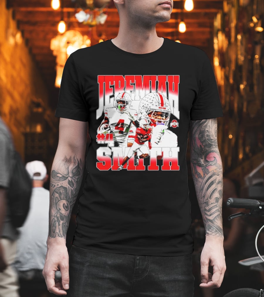 Jeremiah Smith Ohio State Buckeyes 4 NCAA Football Player T-Shirt