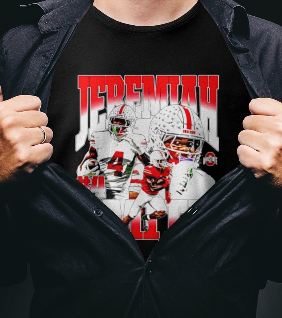Jeremiah Smith Ohio State Buckeyes 4 NCAA Football Player T-Shirt