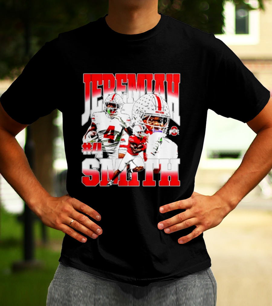 Jeremiah Smith Ohio State Buckeyes 4 NCAA Football Player T-Shirt