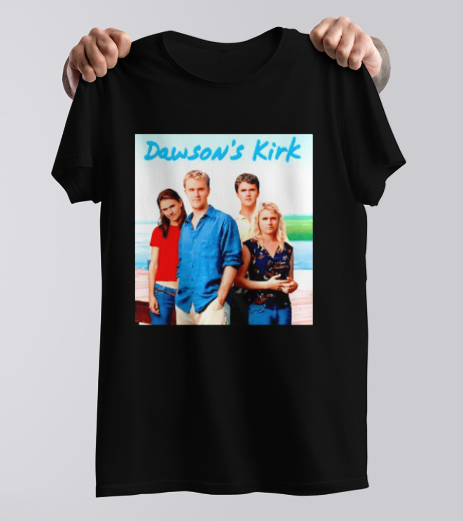 Dawson's Kirk 90s TV Cast Scenic Backdrop T-Shirt