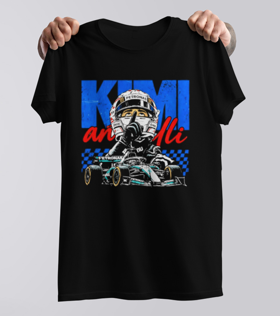 Kimi Antonelli F1 Racing Shhh Karting Racer Helmet T-Shirt