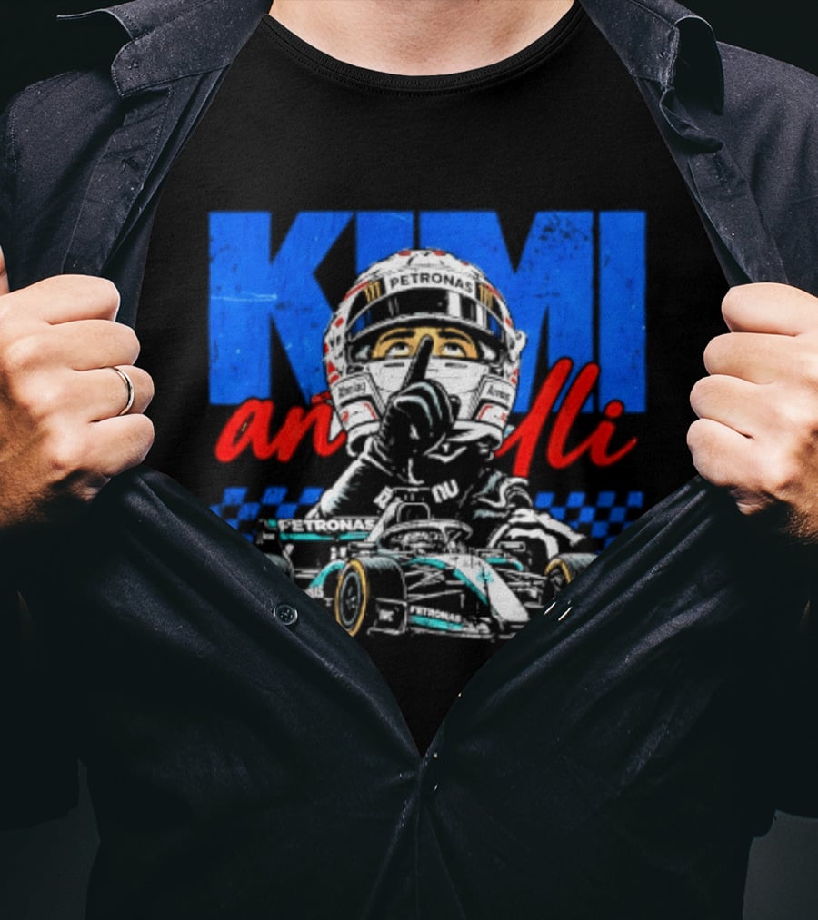 Kimi Antonelli F1 Racing Shhh Karting Racer Helmet T-Shirt