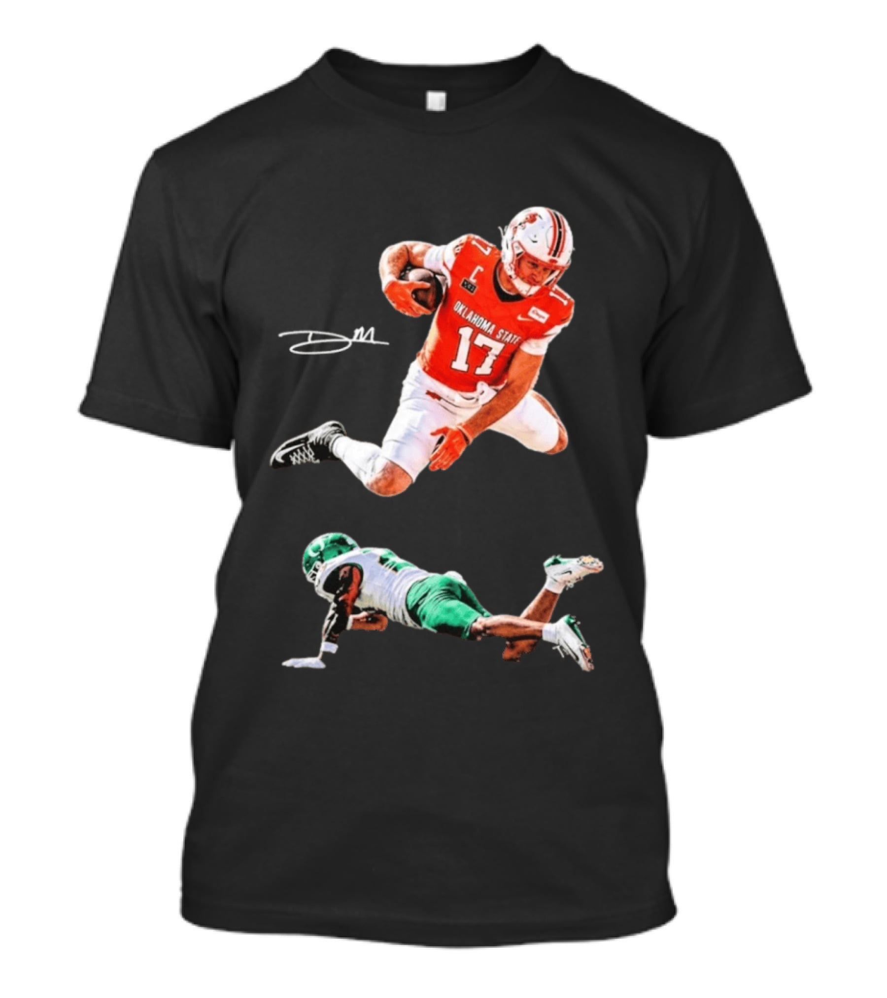 Oklahoma State Football Player Leap Over Oregon Opponent T-Shirt