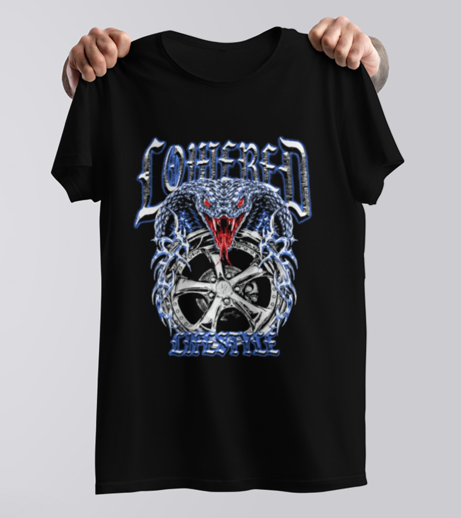 Lohered Lifestyle Snake And Wheel Vintage Streetwear T-Shirt