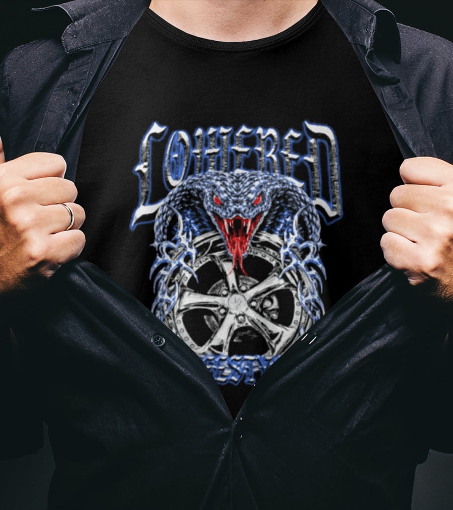 Lohered Lifestyle Snake And Wheel Vintage Streetwear T-Shirt