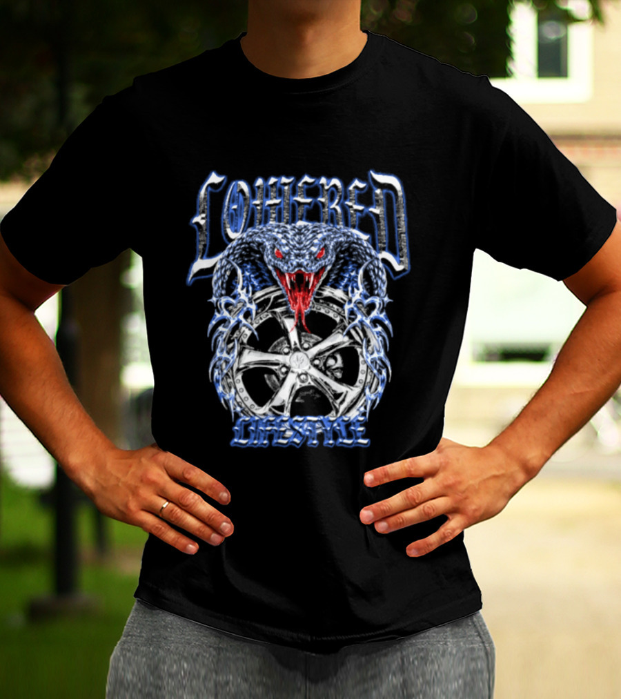 Lohered Lifestyle Snake And Wheel Vintage Streetwear T-Shirt