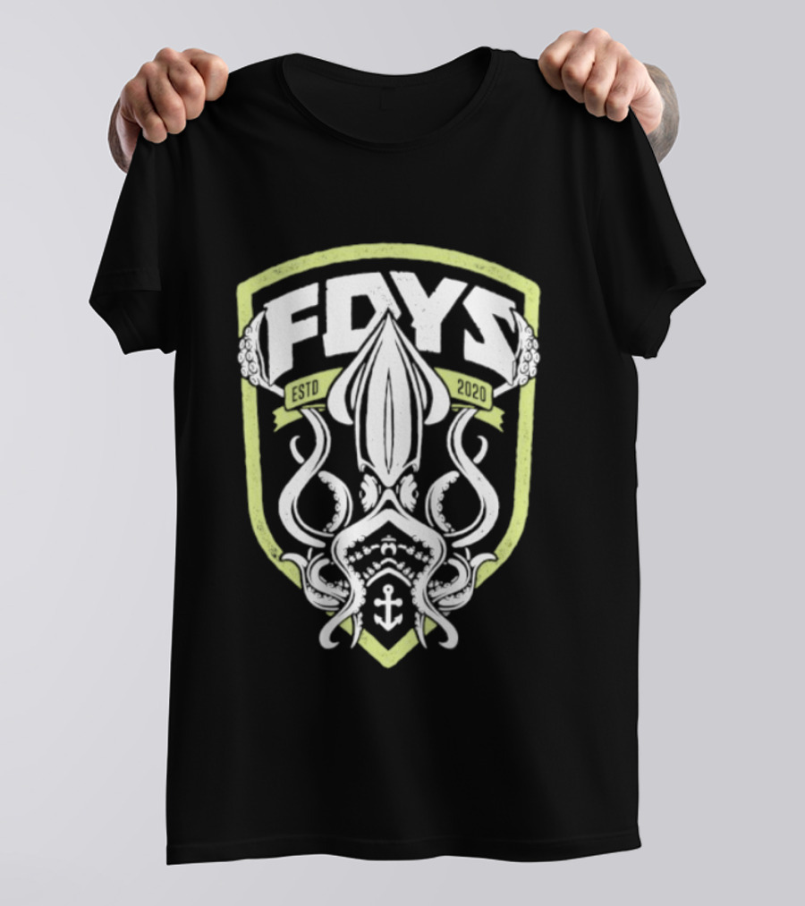Fdys Estd 2020 Squid Anchor Emblem Field Days T-Shirt