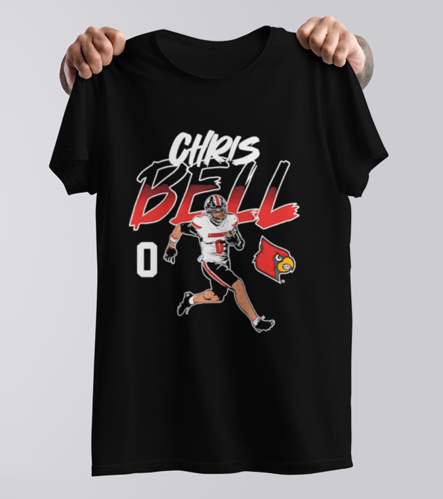 Chris Bell Louisville Cardinals Football 0 Pose T-Shirt