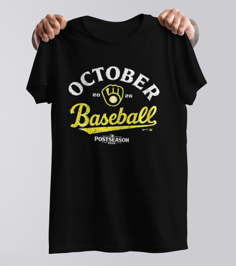 Milwaukee Brewers 2026 Postseason October Baseball 2 Sided T-Shirt