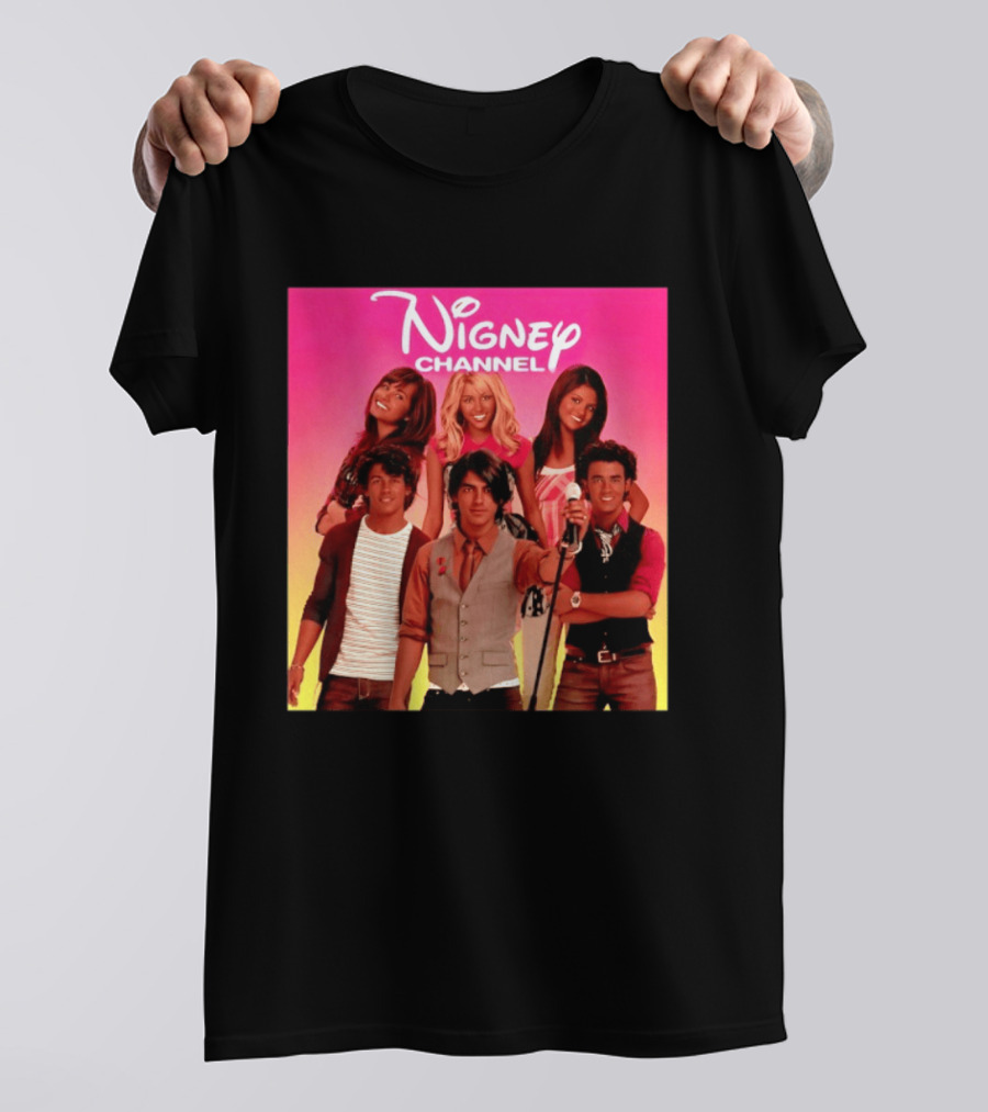 Nigney Channel Jonas Brothers Y2K Meme Vintage Throwback T-Shirt