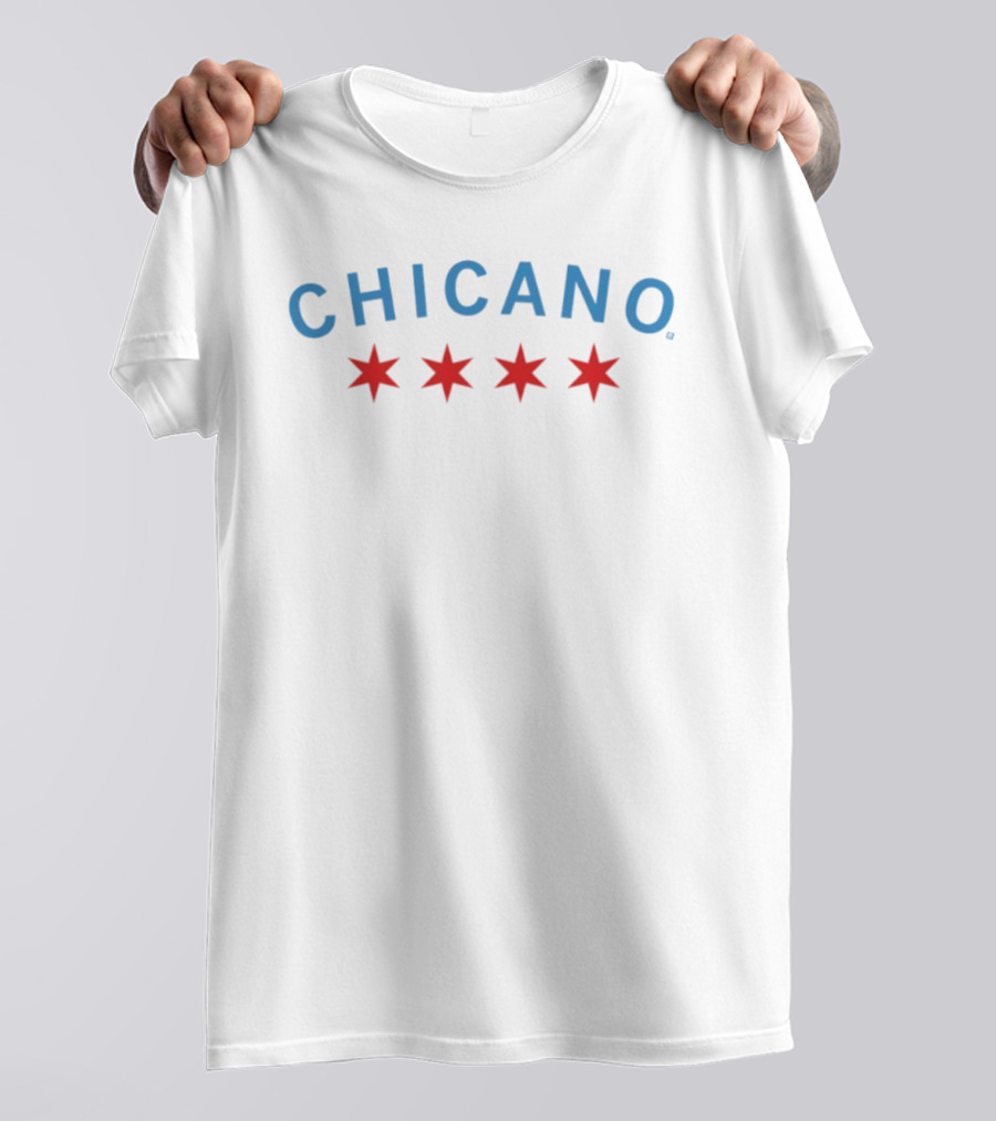 Chicano Chicago Stars Iconic Red And Blue T-Shirt
