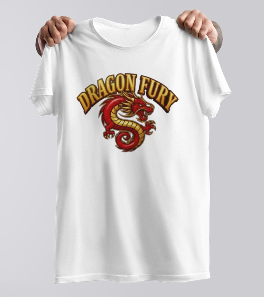 Dragon Fury Red Gold Chinese Dragon T-Shirt