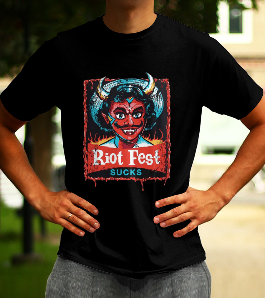 Riot Fest Sucks 2026 Chicago September 18 20 Little Devil Lineup Douglass Park T-Shirt