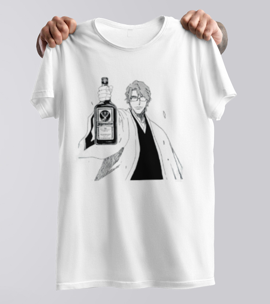Jagermeister Aizen Sosuke Bleach Anime Collaboration T-Shirt