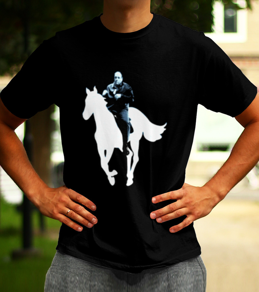 Rogue Co Pie O My Own Summer Millennial Sopranos Iconic Horse Scene T-Shirt