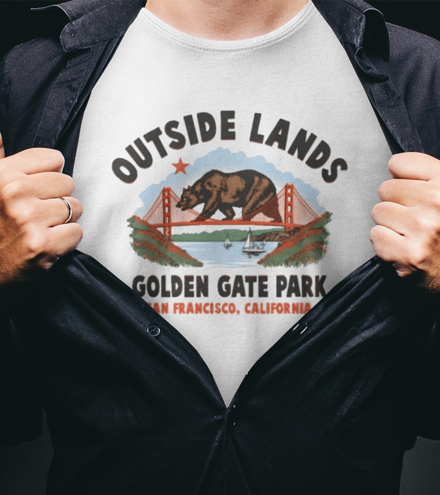 Golden Gate Park Outside Lands 2026 San Francisco California Bear Bridge T-Shirt