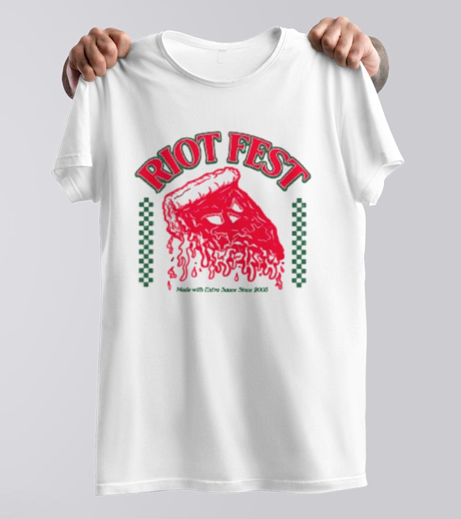 Riot Fest Chicago 2026 Douglass Park September 18 20 Pizza Lineup T-Shirt
