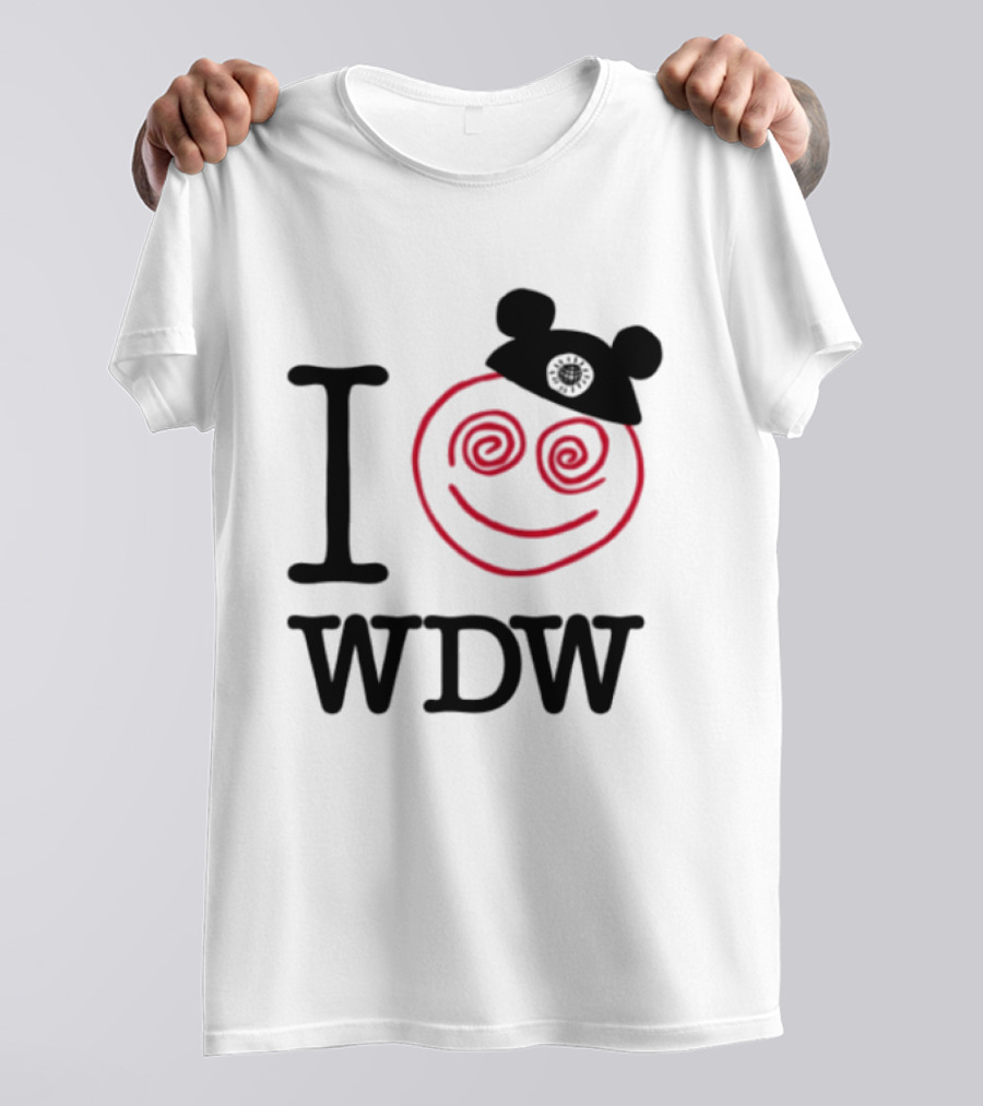 I Love WDW Lost Bros Store All The Time Disney Mickey Hat Smiley Face T-Shirt