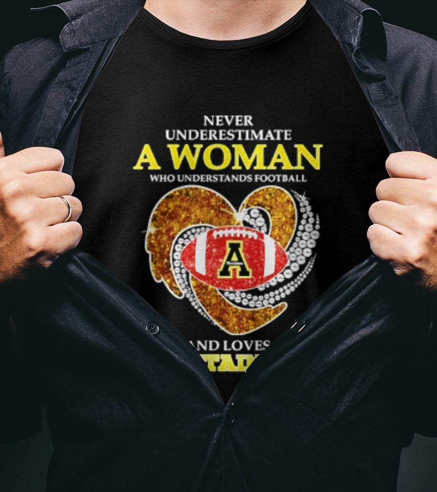 Never Underestimate A Woman Who Understands Football And Loves Mountaineers T-Shirt