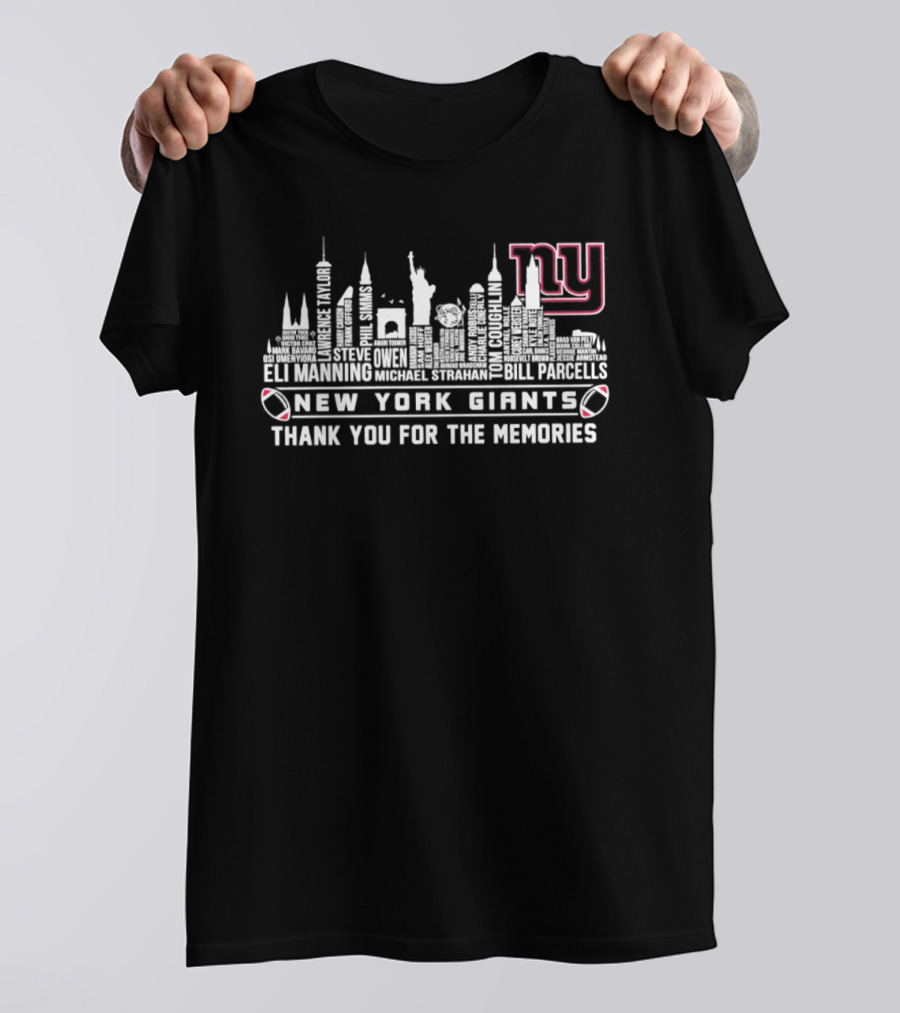 New York Giants Skyline Football Memories Appreciation T-Shirt