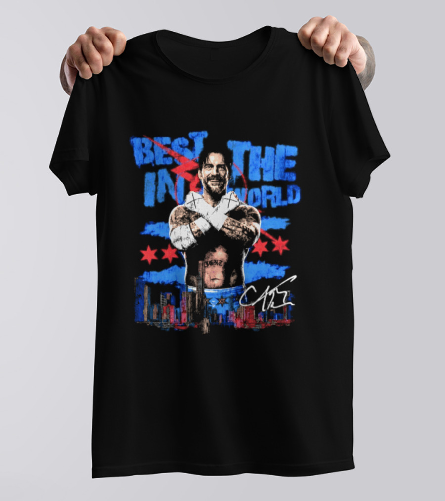Best In The World CM Punk Chicago Wrestling Signature T-Shirt